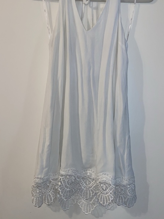 Lulus Dresses & Skirts - Lulus White Dress with Lace Trim